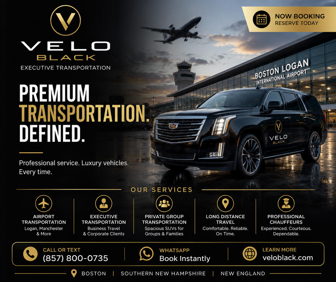 Luxury SUV Transportation Perfect for airport transportation, executive travel, business meetings, and private chauffeur service.