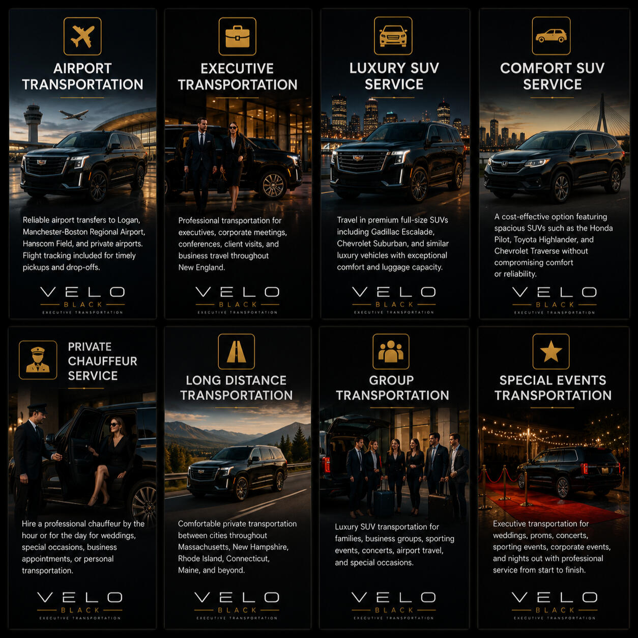 Luxury SUV Transportation Perfect for airport transportation, executive travel, business meetings, and private chauffeur service.